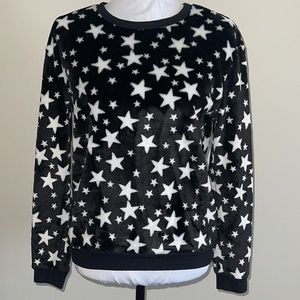 love tribe velour starry sweatshirt black/white size XS
